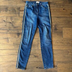 L'AGENCE Blue Jeans with Gold Stripe